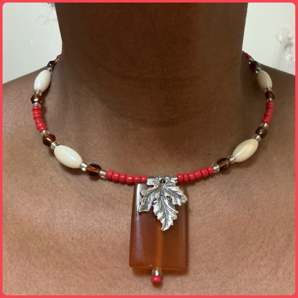 Red Jasper Statement Choker
